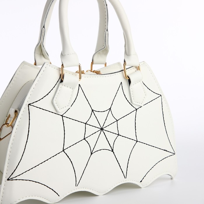 Сумка молодёжная на молнии, цвет белый Сумка молодёжная на молнии, цвет белый