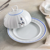 Масленка фарфоровая &laquo;Гуси&raquo;, 500 мл