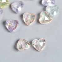 Бусины для творчества пластик "Сердечки с гранями" набор 25 гр МИКС 1х1,2х0,6 см Бусины для творчества пластик "Сердечки с гранями" набор 25 гр МИКС 1х1,2х0,6 см