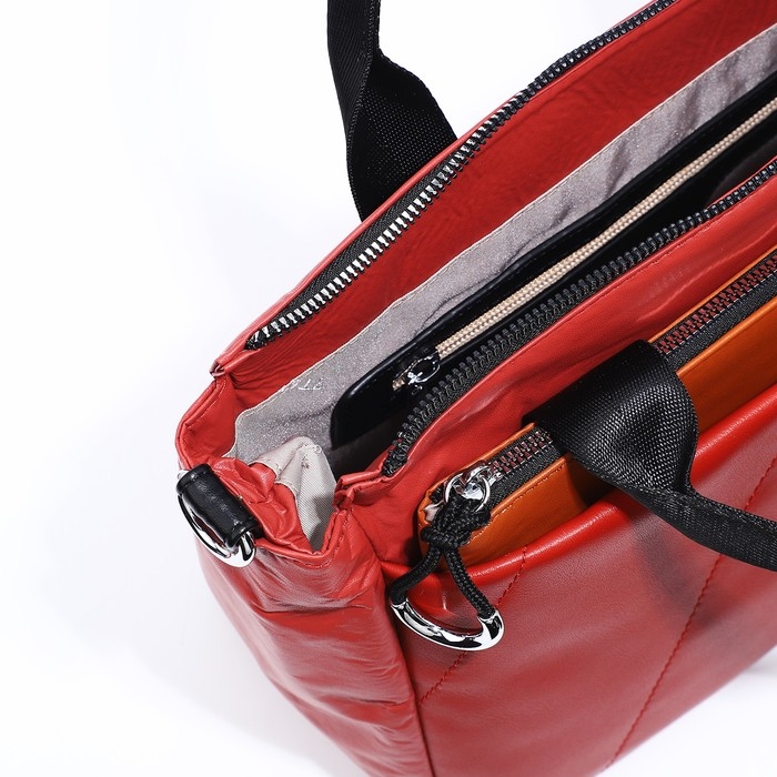 Сумка-тоут на молнии, цвет красный Сумка-тоут на молнии, цвет красный