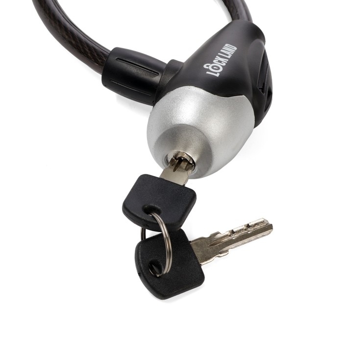 Замок навесной велосипедный LOCKLAND, 10х650 мм, перфорированный ключ, цвет черный Замок навесной велосипедный LOCKLAND, 10х650 мм, перфорированный ключ, цвет черный