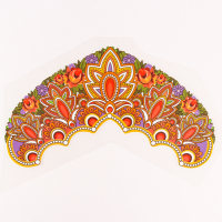 Термотрансфер &laquo;Павлопосадский&raquo;, узор и цветы, набор 10 шт.