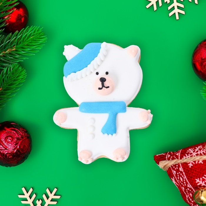 Новый год. Печенье ванильное "Мишутка" 40 гр (1кор=15шт)