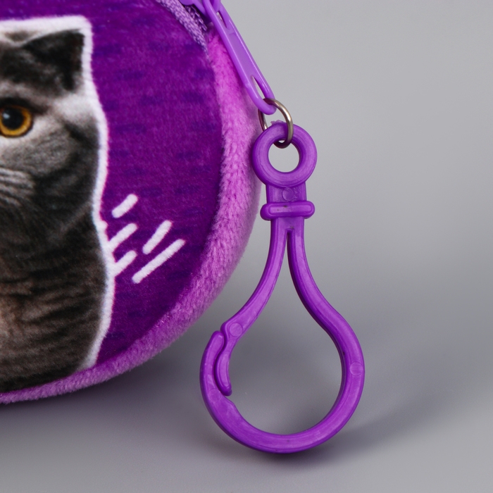 Кошелёк детский для девочки в шоубоксе &laquo;Животные&raquo;, плюш, цвет МИКС