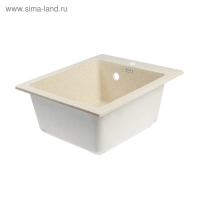 Мойка кухонная из камня MARRBAXX Линди Z8Q2, 425х500х195 мм, глянцевая, бежевый Мойка кухонная из камня MARRBAXX Линди Z8Q2, 425х500х195 мм, глянцевая, бежевый