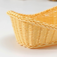 Корзинка для подачи Доляна &laquo;Ваниль&raquo;, 26&times;16&times;9,5 см, цвет молочный