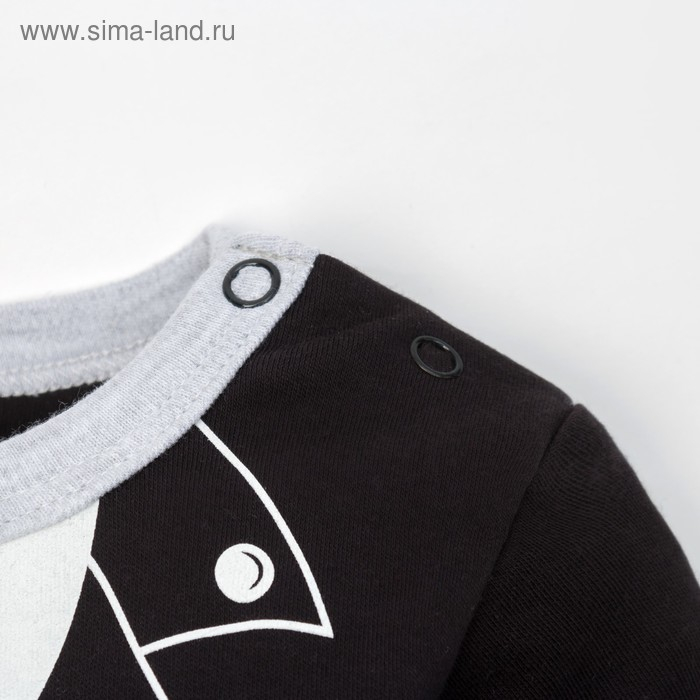 Боди Крошка Я &laquo;Рок стайл&raquo;, рост 86-92 см, (размер 28), цвет чёрный