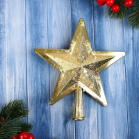 Наконечник "Звезда сияние объём" 16х14 см, золото