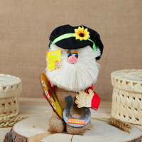 Оберег-домовой "Кузя в кепке, с гуслями", 21х15х11 см МИКС