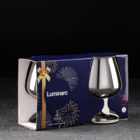 Набор стеклянных бокалов для коньяка «Сияющий графит», 400 мл, 2 шт Набор стеклянных бокалов для коньяка «Сияющий графит», 400 мл, 2 шт