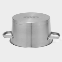 Кастрюля из нержавеющей стали Magistro HiTech Steel, 4 л, d=22 см, h=13 см, слив для воды, капсульное дно, индукция