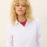 Рубашка поло унисекс с длинным рукавом Pacific LSL, белая, размер 5XL