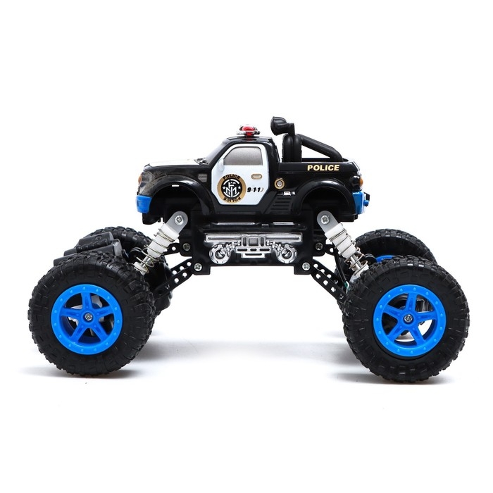 Джип радиоуправляемый &laquo;Полиция&raquo;, работает от аккумулятора, цвет чёрный