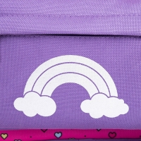 Рюкзак школьный текстильный c карманом &laquo;Единорог&raquo;, светоотр. элементы, 27х23 х 10 см