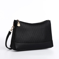 Сумка кросс-боди на молнии, цвет чёрный Сумка кросс-боди на молнии, цвет чёрный