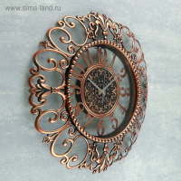 Часы настенные интерьерные большие "Хэди", дискретный ход, d-40 см