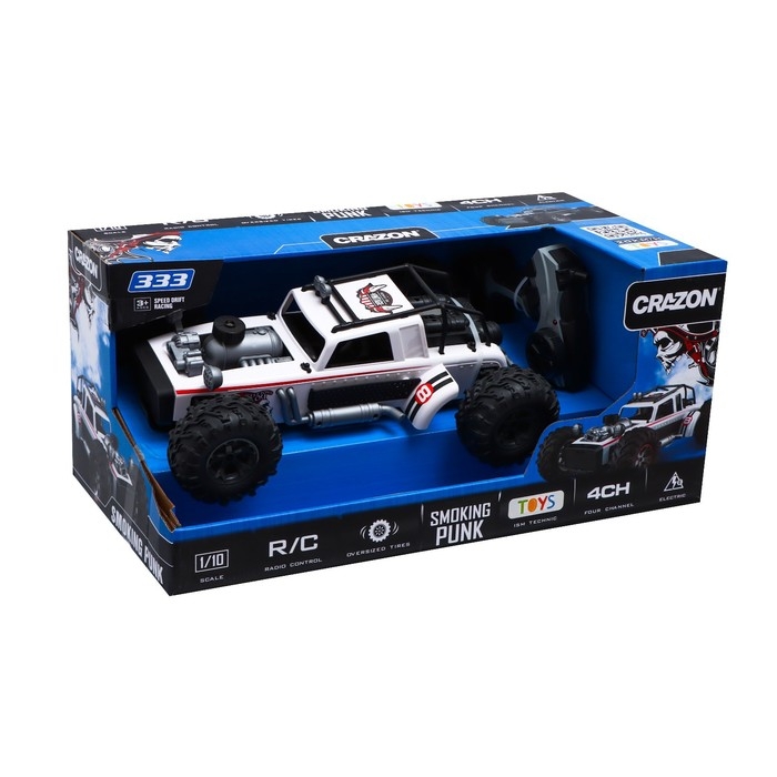 Джип радиоуправляемый «Багги», 4WD, полный привод, работает от аккумулятора, цвет белый Джип радиоуправляемый «Багги», 4WD, полный привод, работает от аккумулятора, цвет белый