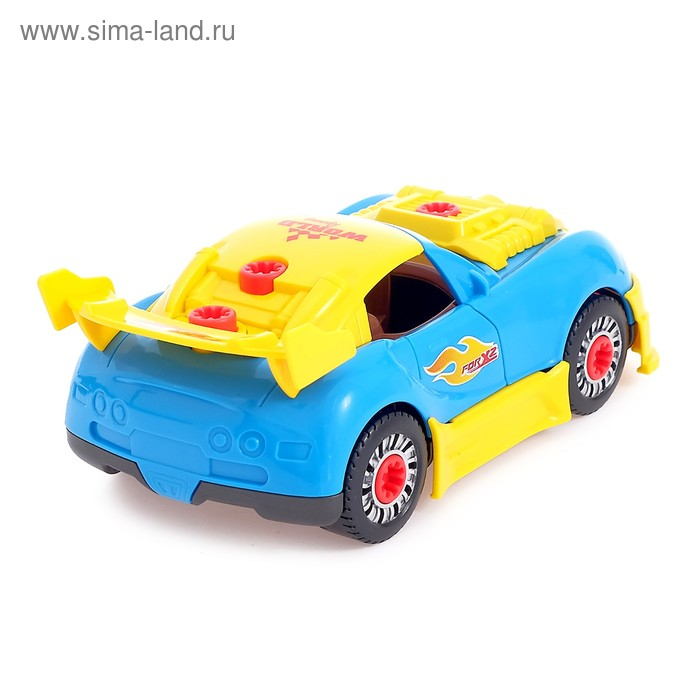 Конструктор &laquo;Cуперкар&raquo;, 2 в 1, с электрическим шуруповёртом и обвесами, 30 деталей