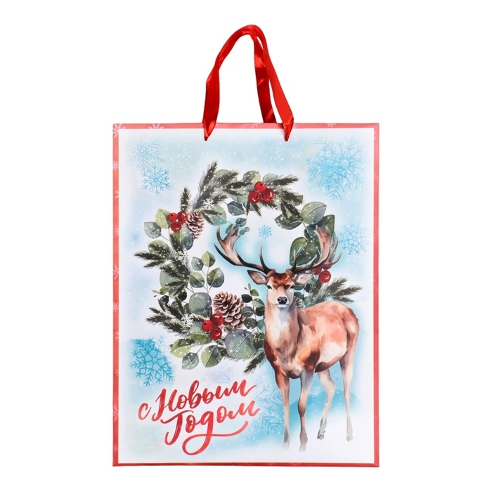 Пакет ламинированный вертикальный "Оленёнок", L 31 &times; 40 &times; 12 см