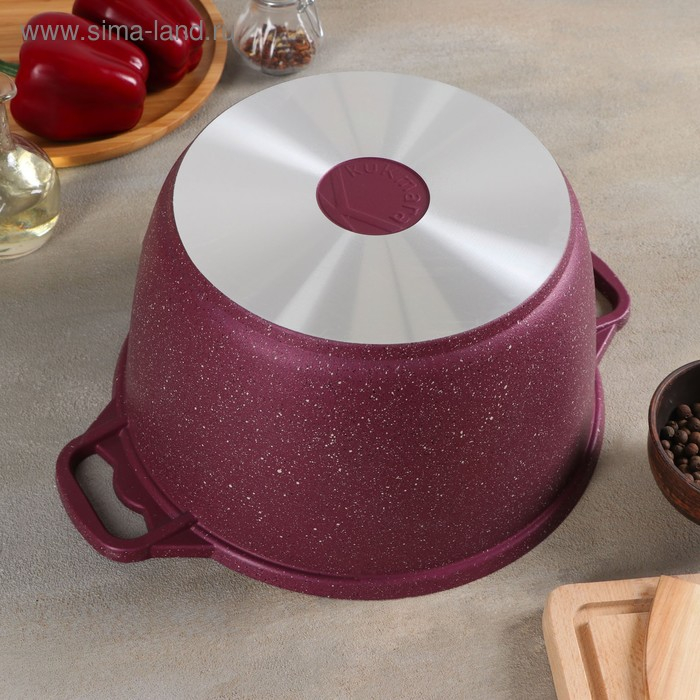 Кастрюля Trendy style, 6 л, d=28 см, h=20 см, антипригарное покрытие, цвет фиолетовый Кастрюля Trendy style, 6 л, d=28 см, h=20 см, антипригарное покрытие, цвет фиолетовый