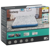 Кровать надувная Bestway Queen, 203&times;152&times;30 см, со встроенным электронасосом, 67836