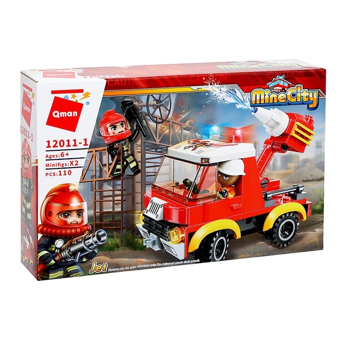 Конструктор блочный для мальчиков Пожарные &laquo;Огнеборцы&raquo;, 110 деталей