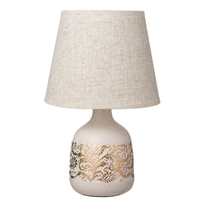 Настольная лампа 16542/1 E14 40Вт бело-золотой 20х20х32 см