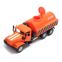 Грузовик металлический «Топливо», инерционный, цвет оранжевый Грузовик металлический «Топливо», инерционный, цвет оранжевый