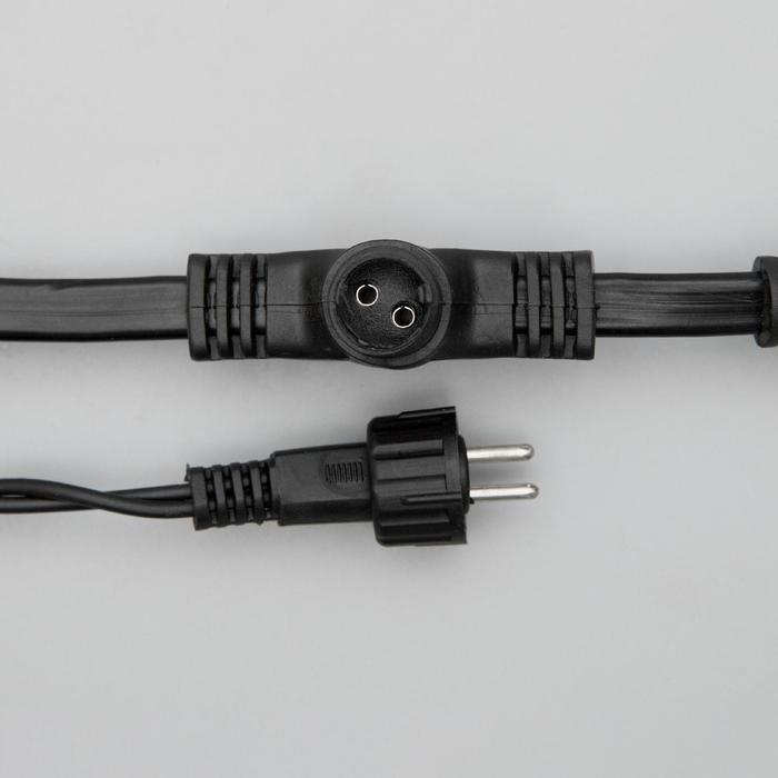 Гирлянда &laquo;Занавес&raquo; 2 &times; 6 м, IP65, УМС, тёмная нить, 1440 LED, свечение белое, 220 В
