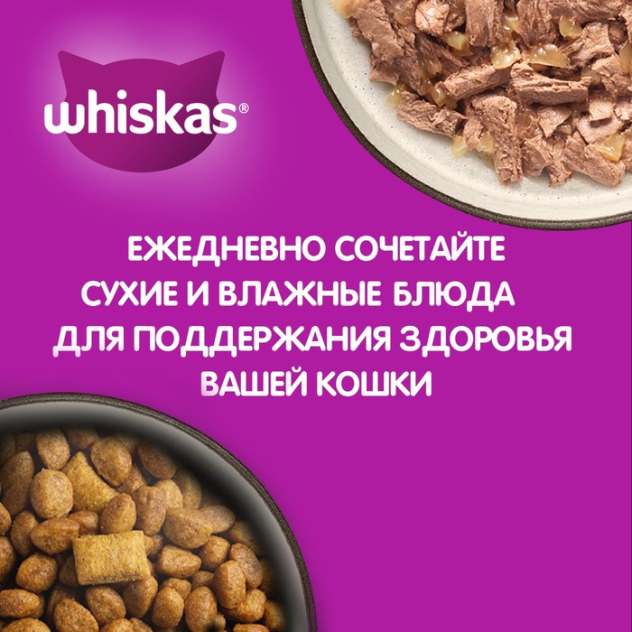 Сухой корм Whiskas для кошек, лосось, подушечки, 1,9 кг Сухой корм Whiskas для кошек, лосось, подушечки, 1,9 кг