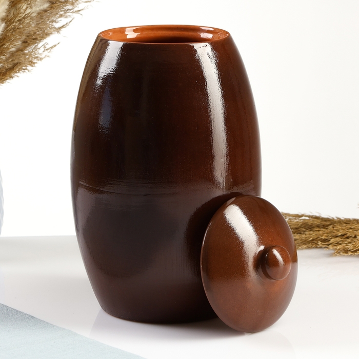 Бочонок "Псковский" большой 2,6л / 26,6х16см, былина