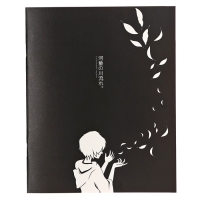 Тетрадь 48 листов в клетку Calligrata TOP "Аниме. Ч/б", обложка мелованный картон, матовая ламиниция, выборочный УФ-лак, дизайн внутреннего блока, офсет