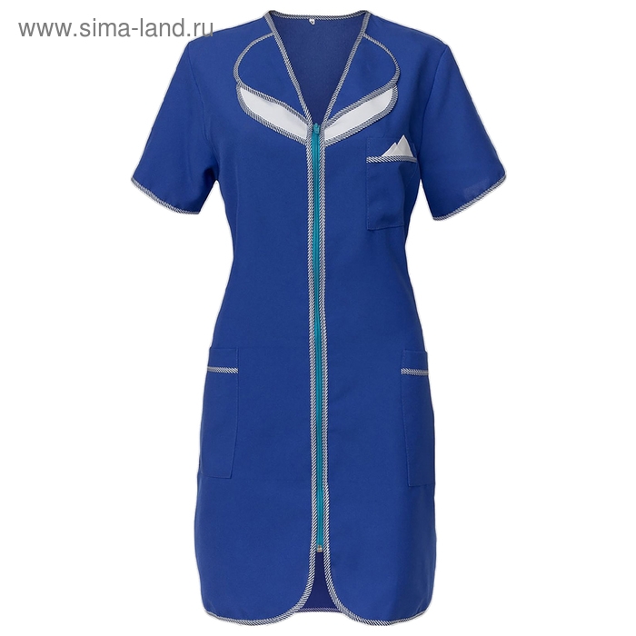 Халат габардин, р. 48, рост 158-164 см, цвет василёк Халат габардин, р. 48, рост 158-164 см, цвет василёк