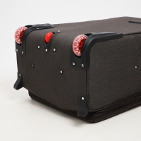 Чемодан большой 95 л (L), отдел на молнии, с расширением, кодовый замок, 3 колеса, 2 наружных кармана, цвет коричневый Чемодан большой 95 л (L), отдел на молнии, с расширением, кодовый замок, 3 колеса, 2 наружных кармана, цвет коричневый