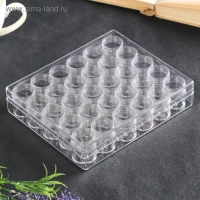 Шкатулка пластик для мелочей "Круг" прозрачная набор 30в1 2,9х2,5х2,5 см 3,5х13,5х16 см Шкатулка пластик для мелочей "Круг" прозрачная набор 30в1 2,9х2,5х2,5 см 3,5х13,5х16 см