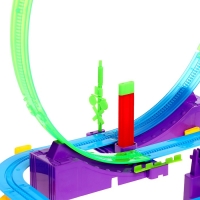Автотрек детский «Мой город», работает от батареек, 32 детали, цвет поезда жёлтый Автотрек детский «Мой город», работает от батареек, 32 детали, цвет поезда жёлтый