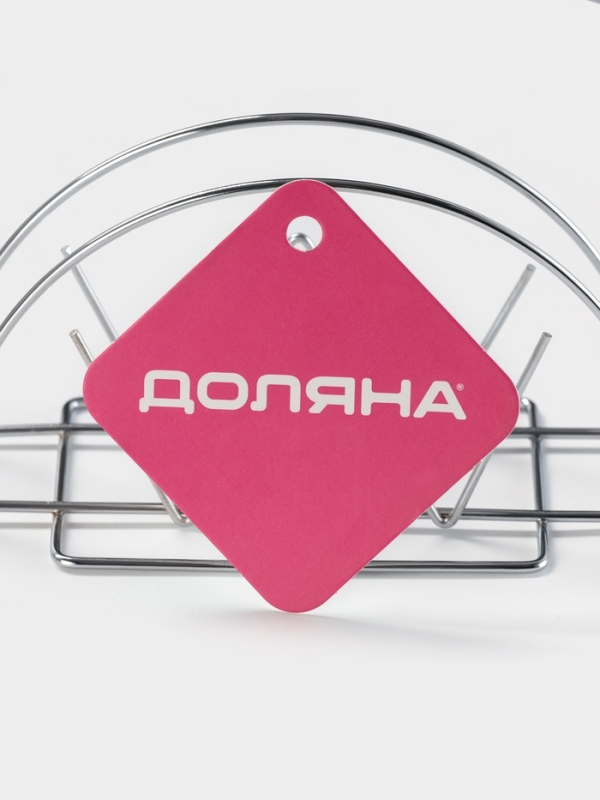 Салфетница Доляна &laquo;Корона&raquo;, 13&times;6&times;7.5 см, хром