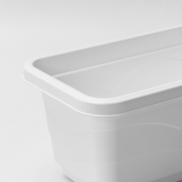 Горшок пластиковый с поддоном для цветов &laquo;Квадро&raquo;, 6 л, цвет белый
