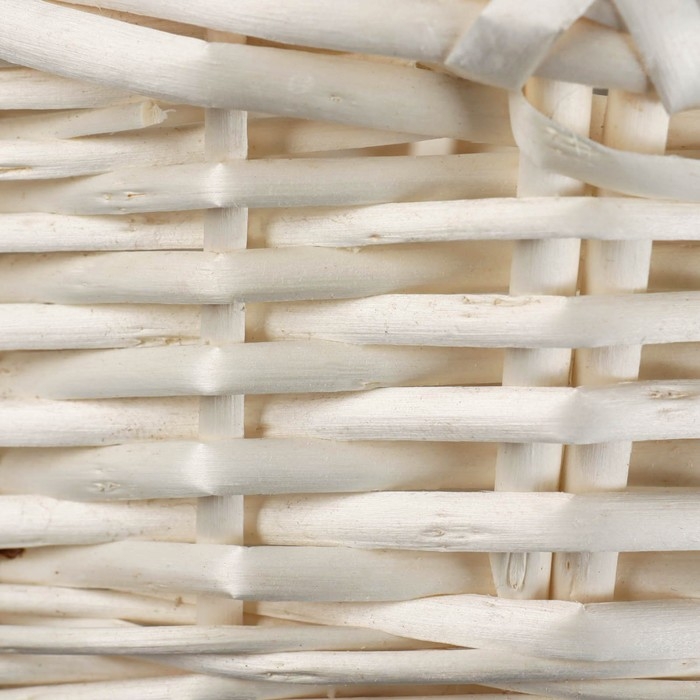 Набор корзин плетёных, ива, 3 шт., овальные, белые, большие