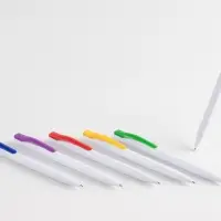 Ручка шариковая Pin, белая с черным