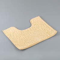 Набор ковриков для ванной и туалета Доляна &laquo;Букли&raquo;, 2 шт, 40&times;50, 50&times;80 см цвет бежевый