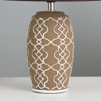 Настольная лампа "Камила" Е14 40Вт кофейно-белый 22х22х35 см RISALUX