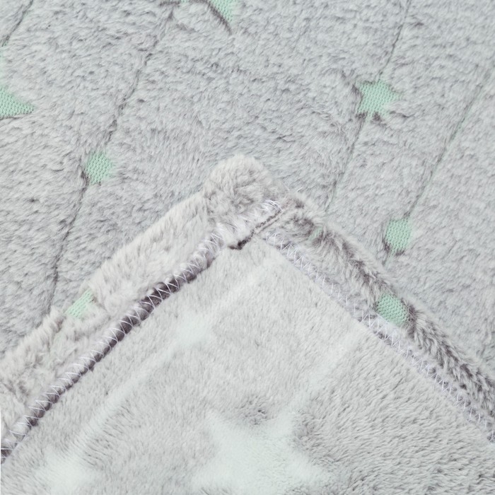 Плед светящийся 180х200 см &laquo;Звёзды&raquo;, велсофт 260г/м