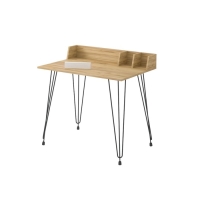 Стол письменный Liverpool 90х50х75 см, дуб крафт золотой, чёрный