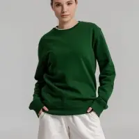 Свитшот унисекс King, темно-зеленый, размер XS