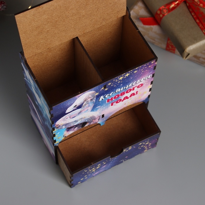 Новогодний чайный домик Новогодний чайный домик "Космического Нового года" 20х15х8,5 см