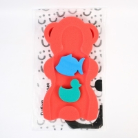 Подкладка для купания макси &laquo;Мишка&raquo;, цвет красный/розовый, 55х30х6см