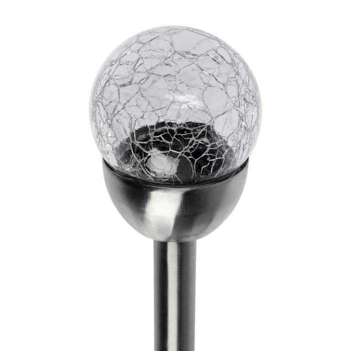 Садовый светильник на солнечной батарее &laquo;Стеклянный шар&raquo;, 6 &times; 36.5 &times; 6 см, 1 LED, свечение белое