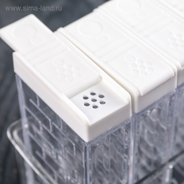 Набор для специй &laquo;Компакт&raquo;, 16&times;11&times;7 см, цвет белый