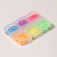 Пайетки для декора ногтей «Сердечки NEON», разноцветные Пайетки для декора ногтей «Сердечки NEON», разноцветные